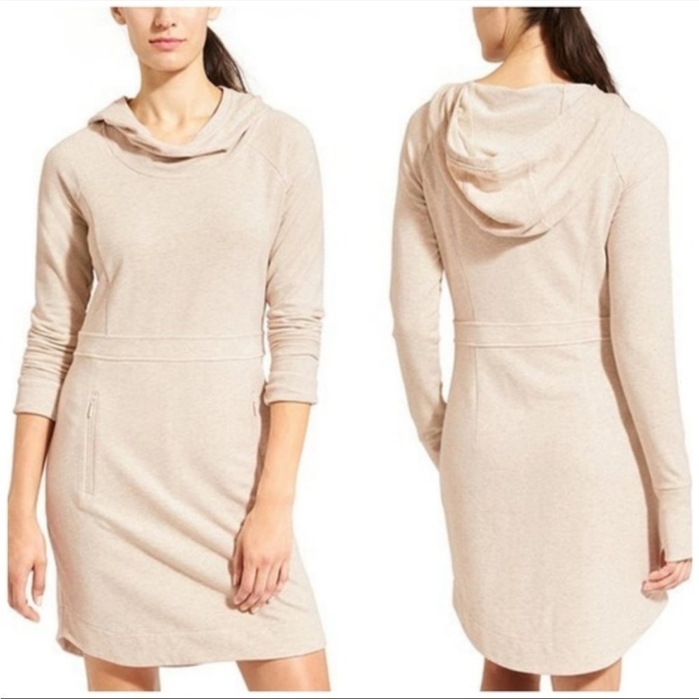Athleta Power Down Dress Oatmeal Medium